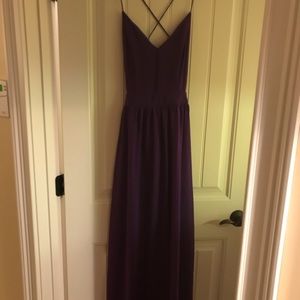 Purple strappy purple maxi dress